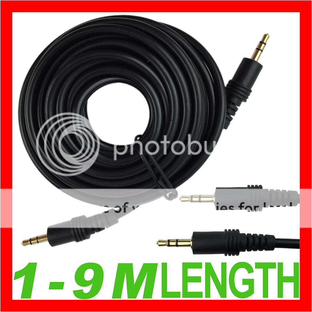 Long AUX Cable 3.5mm Stereo Audio Input Extension Male to Male